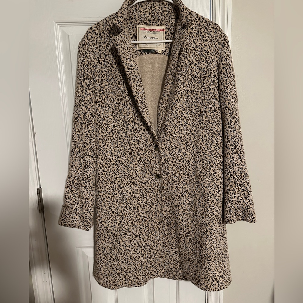 Cartonnier long leopard print coat